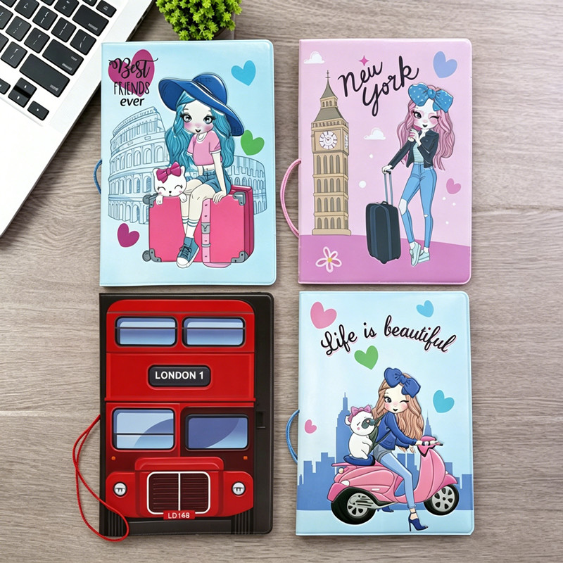 Travel Accessories London - Porte-passeport en PVC London Bus, étui