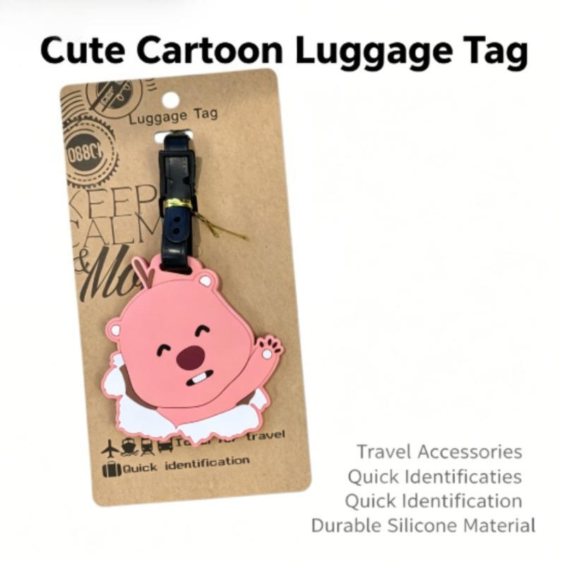 Travel Accessories For Kids - Étiquette de bagage Kawaii Pororo Loopy