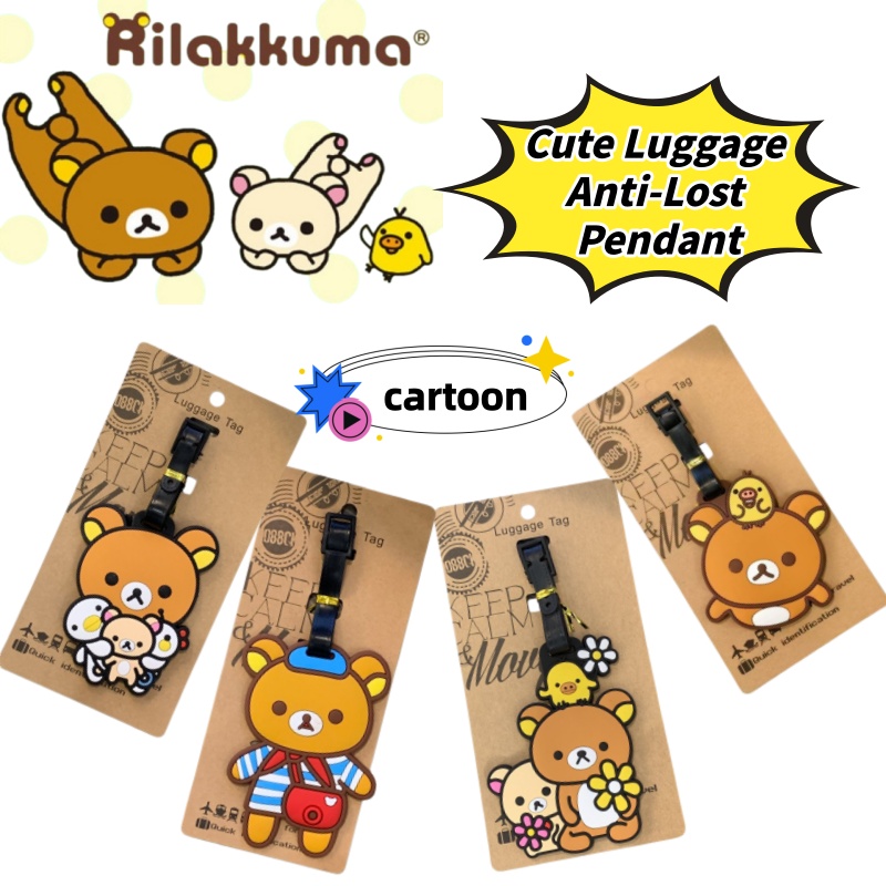 Travel Accessories Gear - Étiquette de bagage personnalisée créative Rilakkuma,