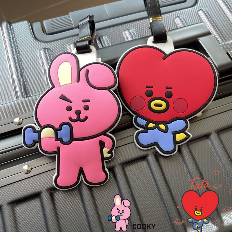 Travel Accessories Gear - Porte-clés mignon BT21, étiquette à bagages