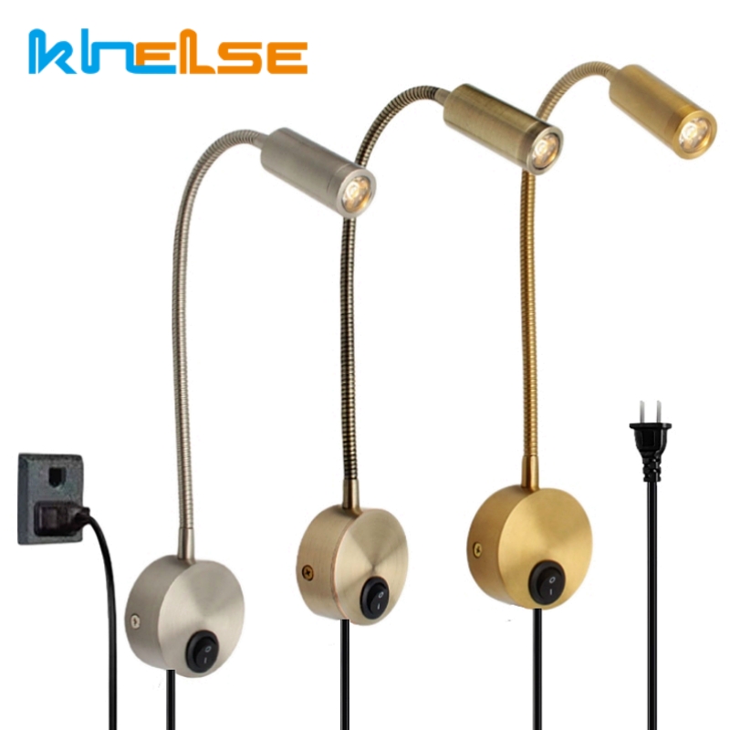 Book Light Flexible - 3W Bronze col de cygne mur