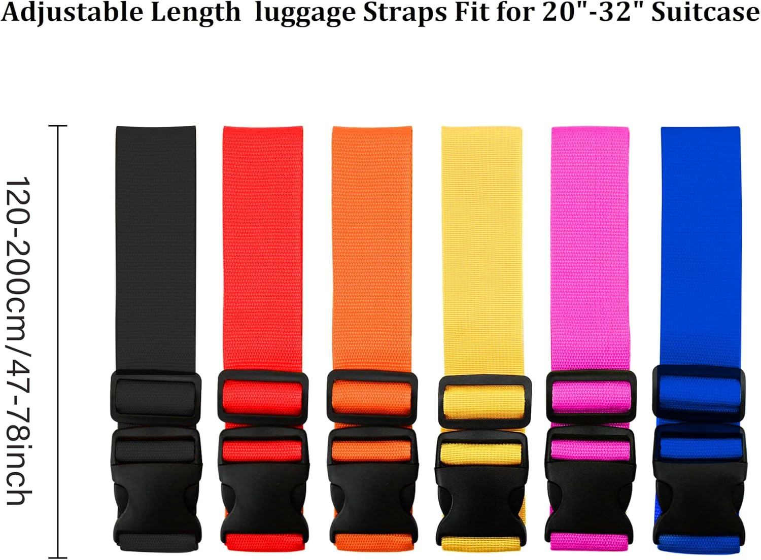 Travel Accessories Luggage Straps - Sangles de bagages réglables de couleur