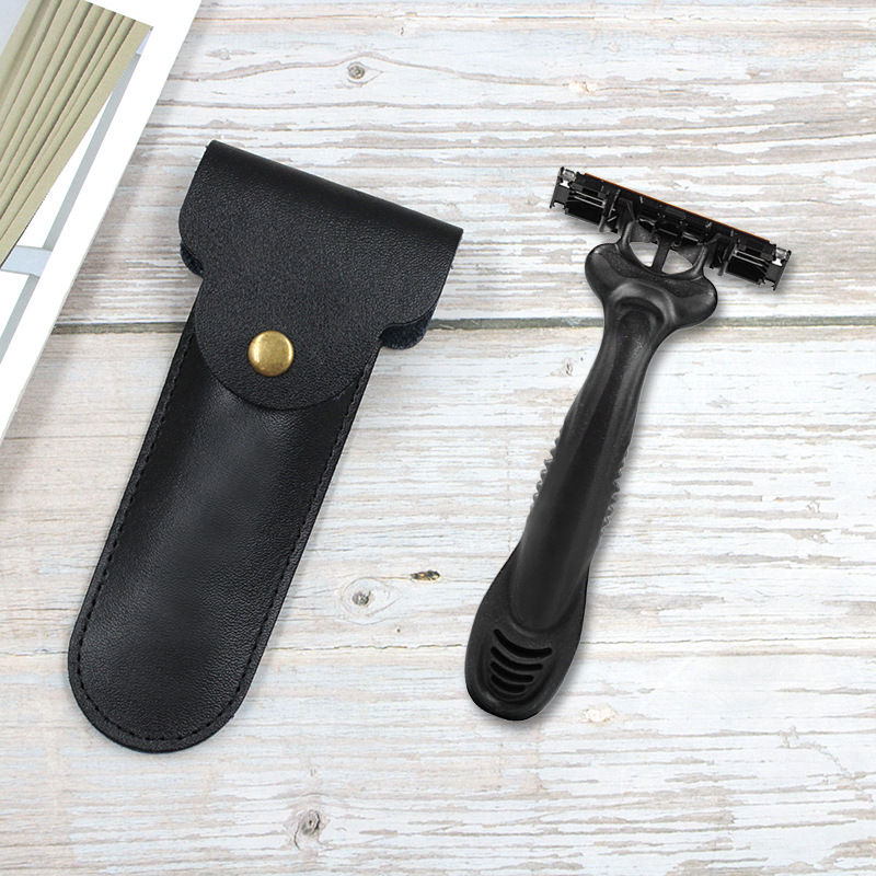 Travel Router Accessories - Étui en cuir pour rasoir manuel,