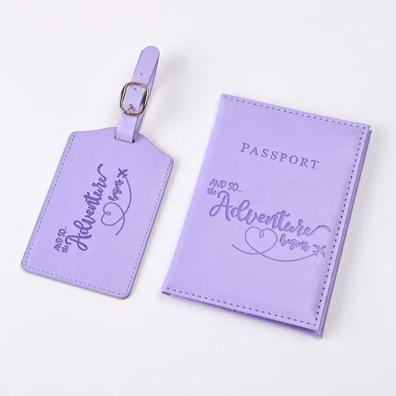Travel Accessories Passport Holder - Porte-passeport en cuir PU violet, clip