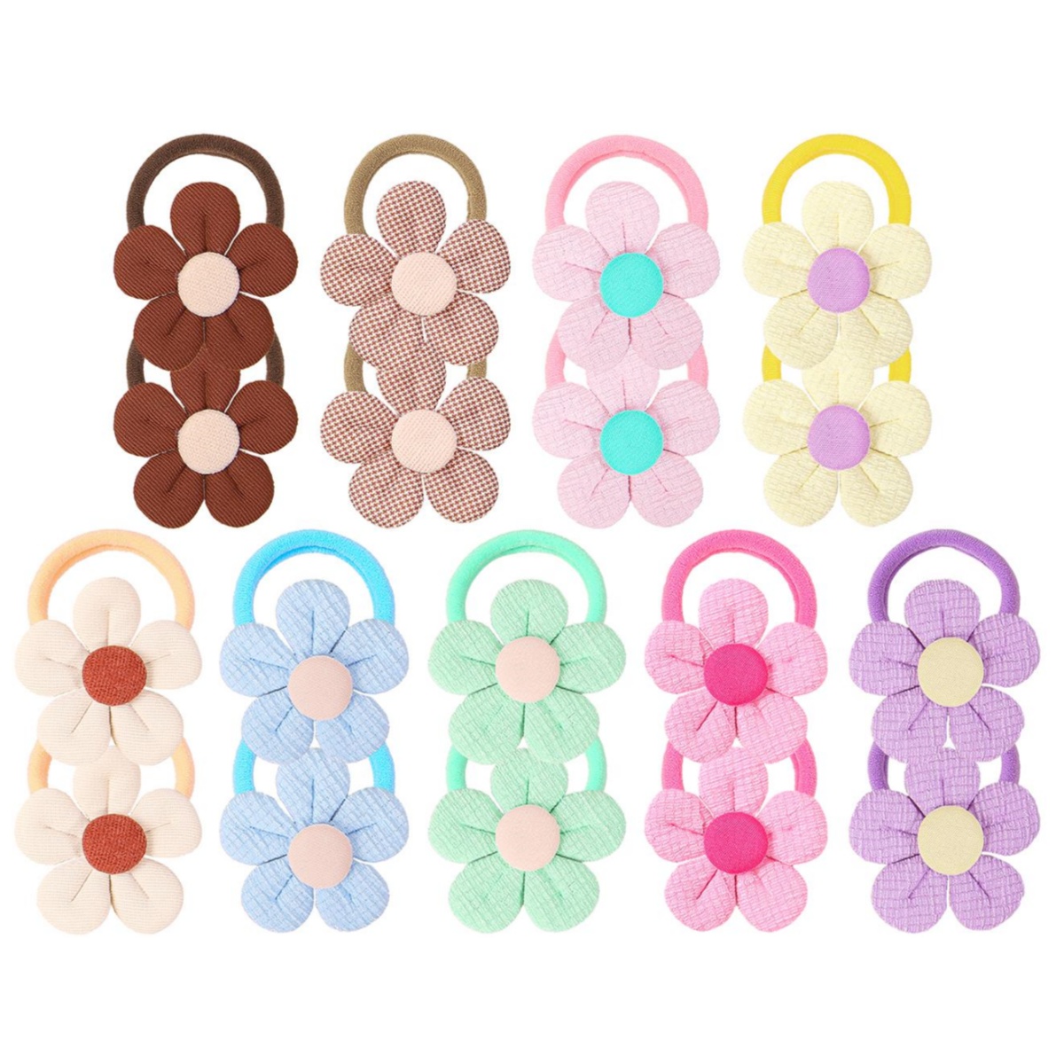 Travel Accessories For Kids - 18 pièces tournesol cheveux cravates enfants