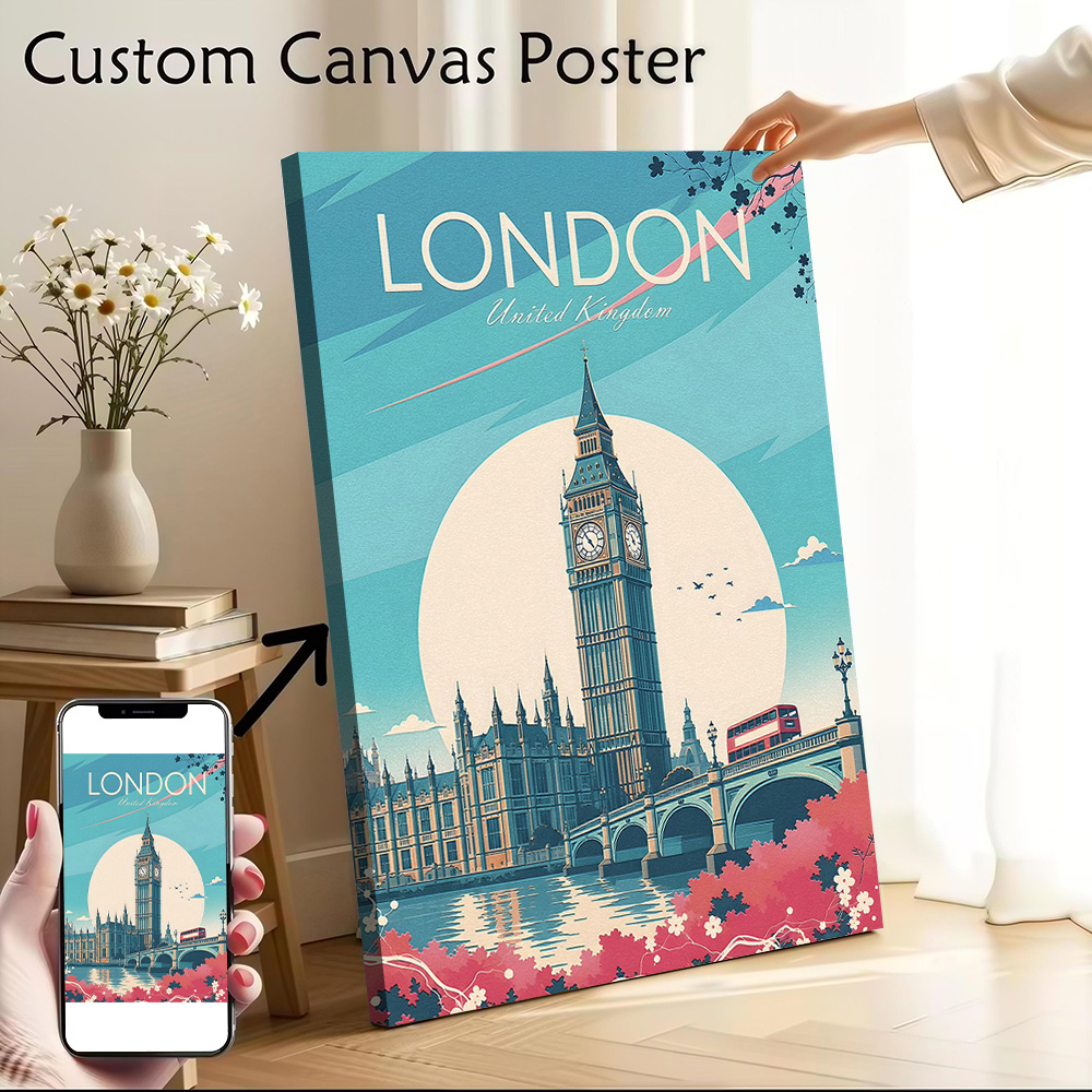 Travel Accessories London - Affiche murale en toile sur le