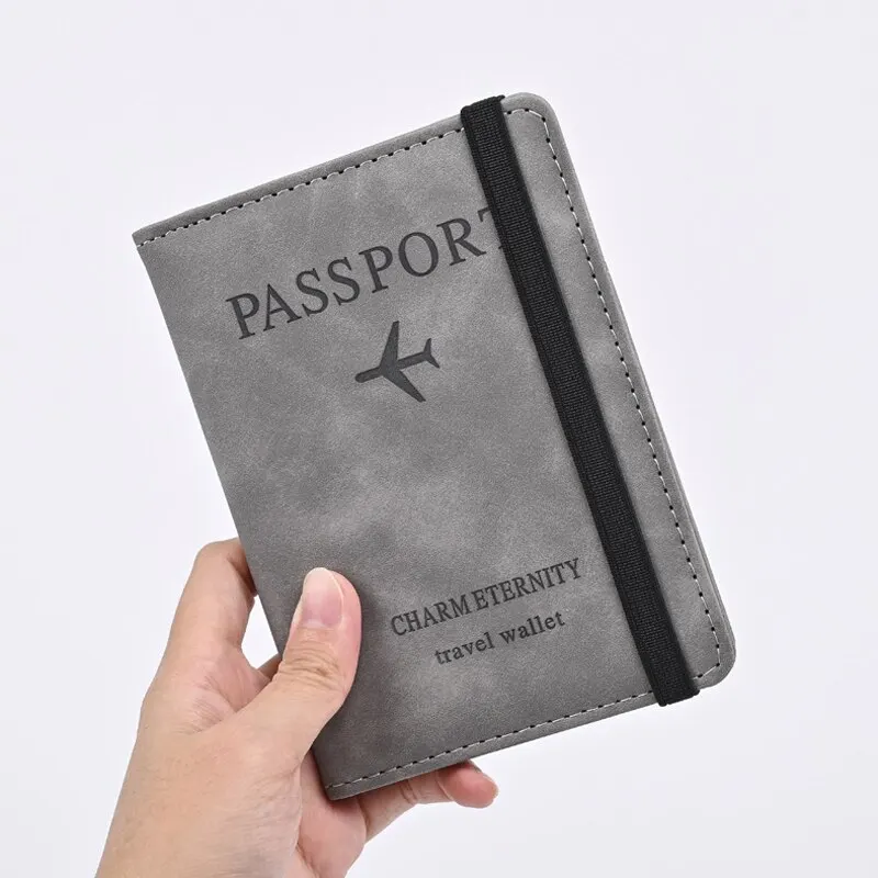 Travel Accessories Passport Holder - Portefeuille en cuir PU pour homme,