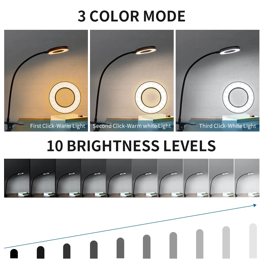 Lampe de bureau à clipser 48 L - Book Light Flexible avis et prix