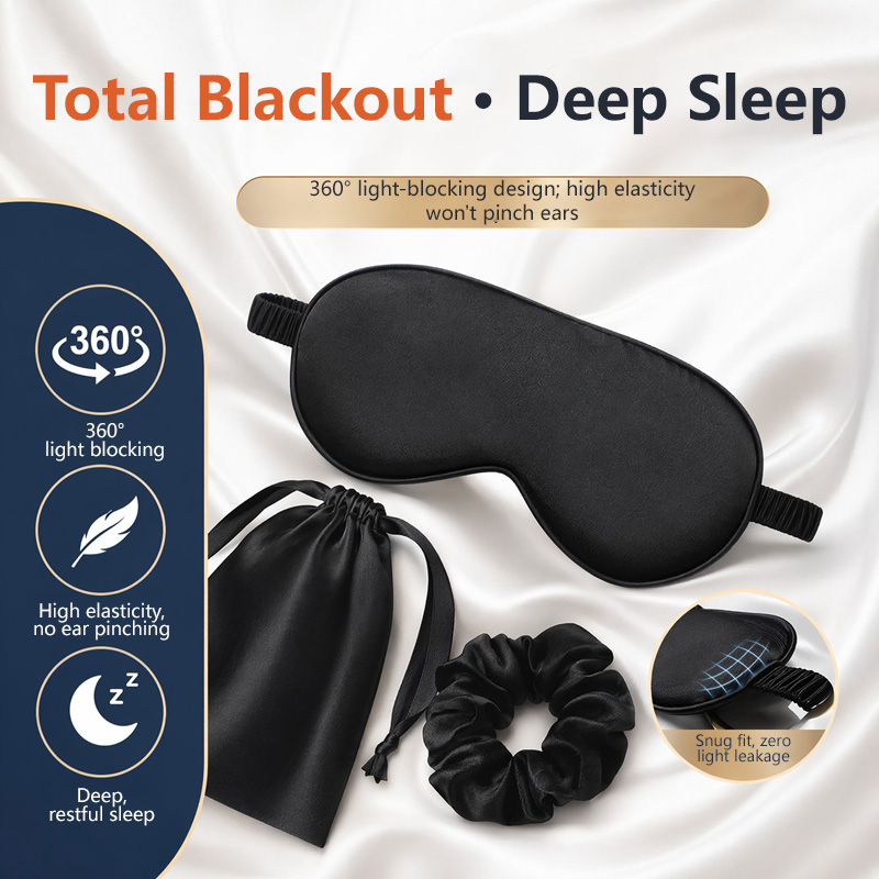 Masque de sommeil en soie doub - Travel Accessories Eye Mask avis et prix