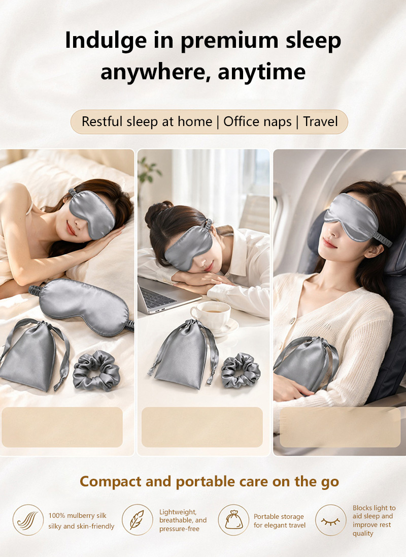 Masque de sommeil en soie doub - Travel Accessories Eye Mask avis et prix