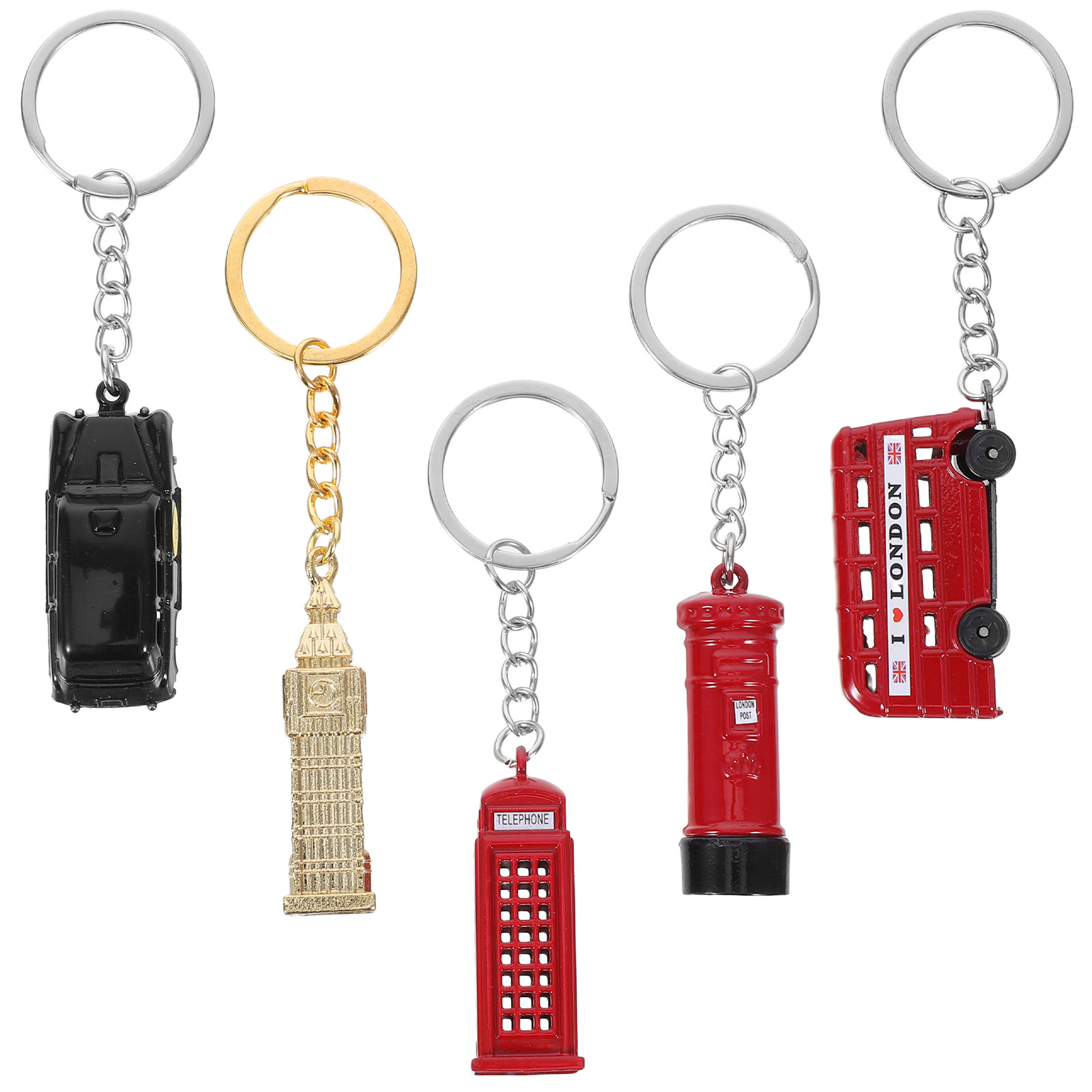 Lot de 5 porte-clés souvenirs  - Travel Accessories London avis et prix