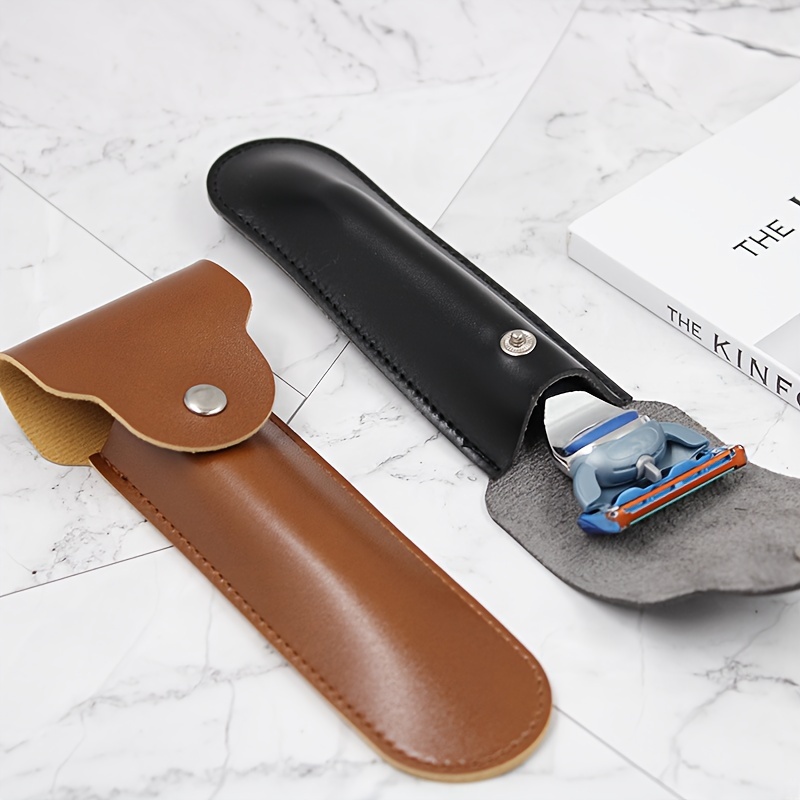 Étui en cuir pour rasoir manue - Travel Router Accessories avis et prix