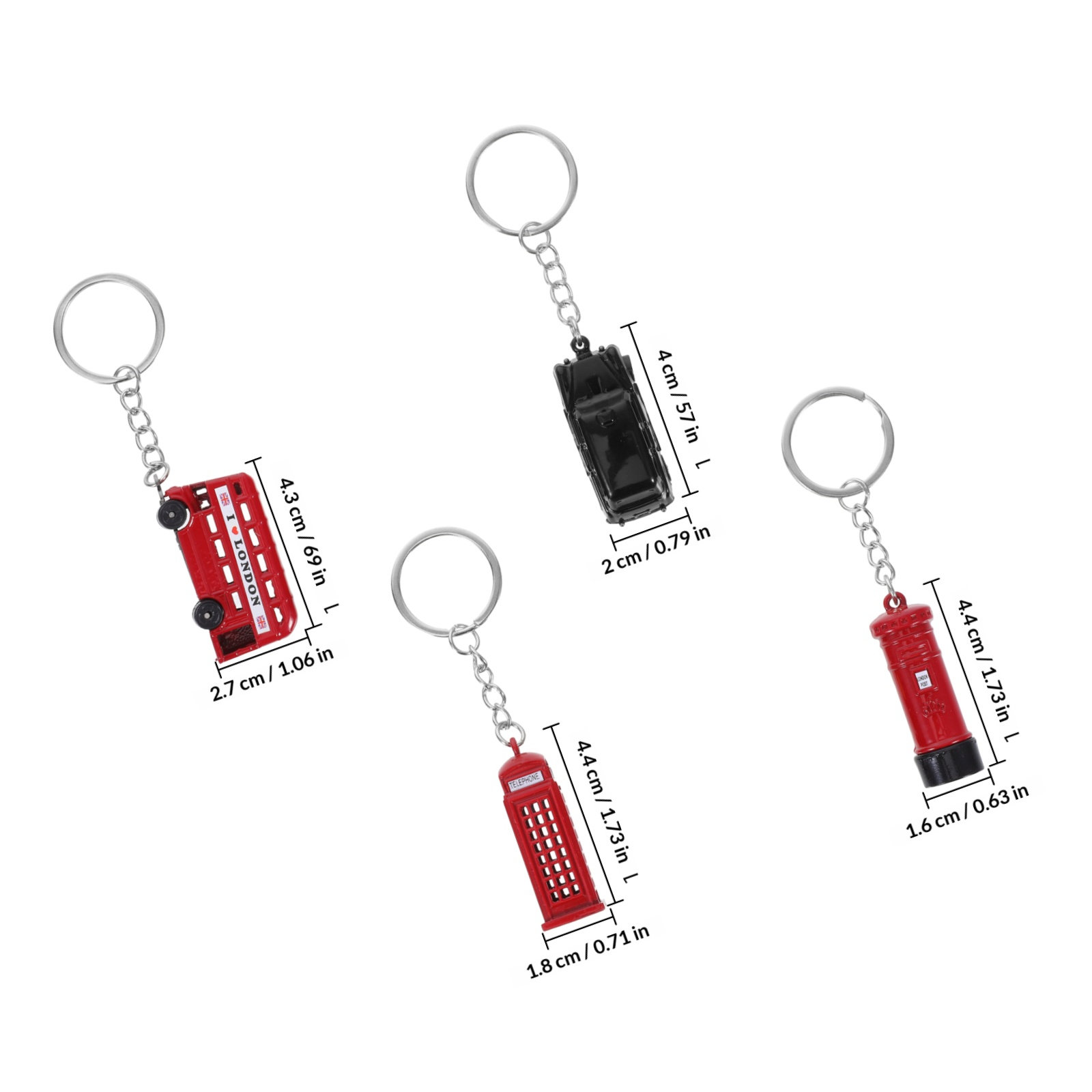 5 pièces de porte-clés souveni - Travel Accessories London avis et prix