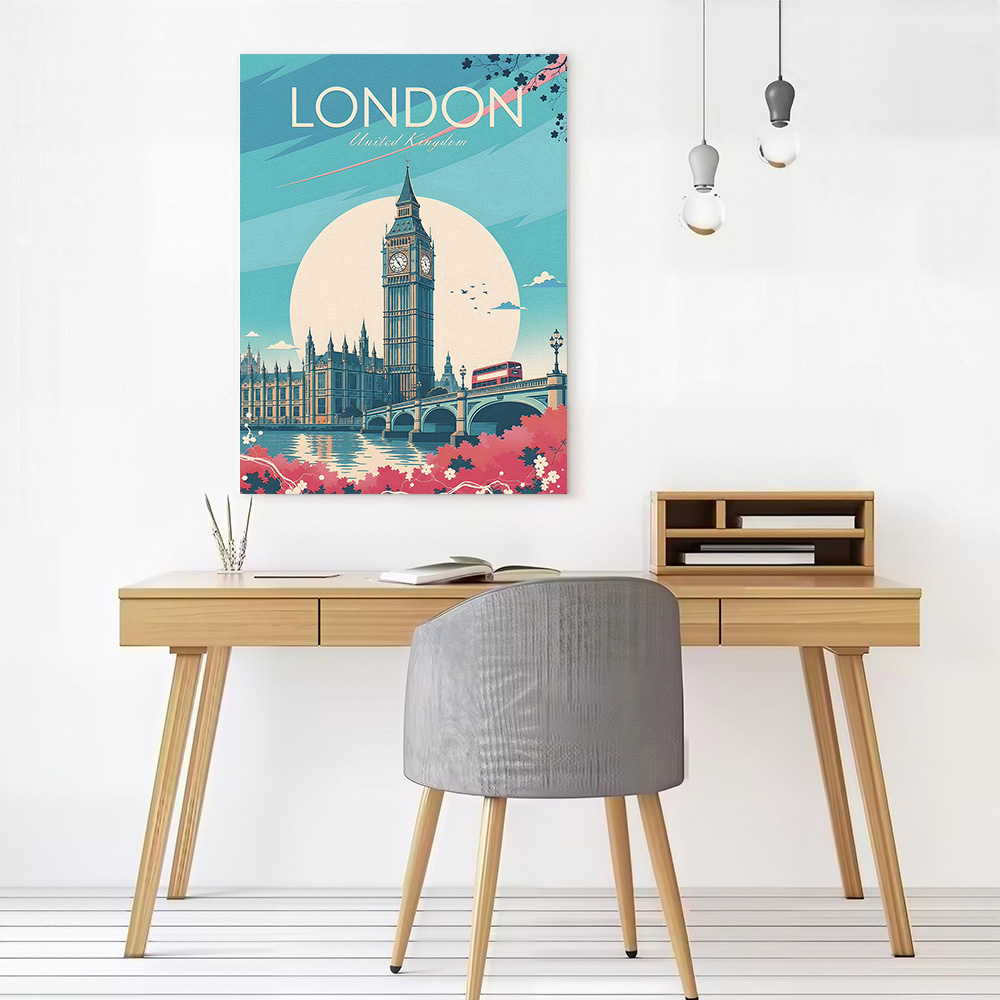 Affiche murale en toile sur le - Travel Accessories London avis et prix