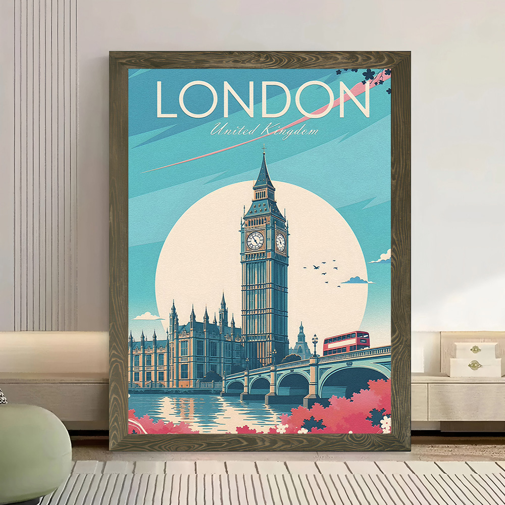 Affiche murale en toile sur le - Travel Accessories London avis et prix