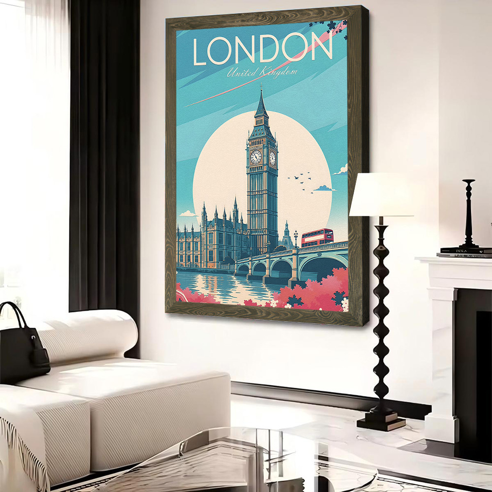 Affiche murale en toile sur le - Travel Accessories London avis et prix